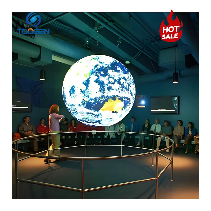 Toosen Led Spherical Screen Globe Diameter 1m 1.5m 2m 3m 4m 5m Sphere Display P1.8 P2.5 P3 P4 P5 Ball Screen Use For Exhibition