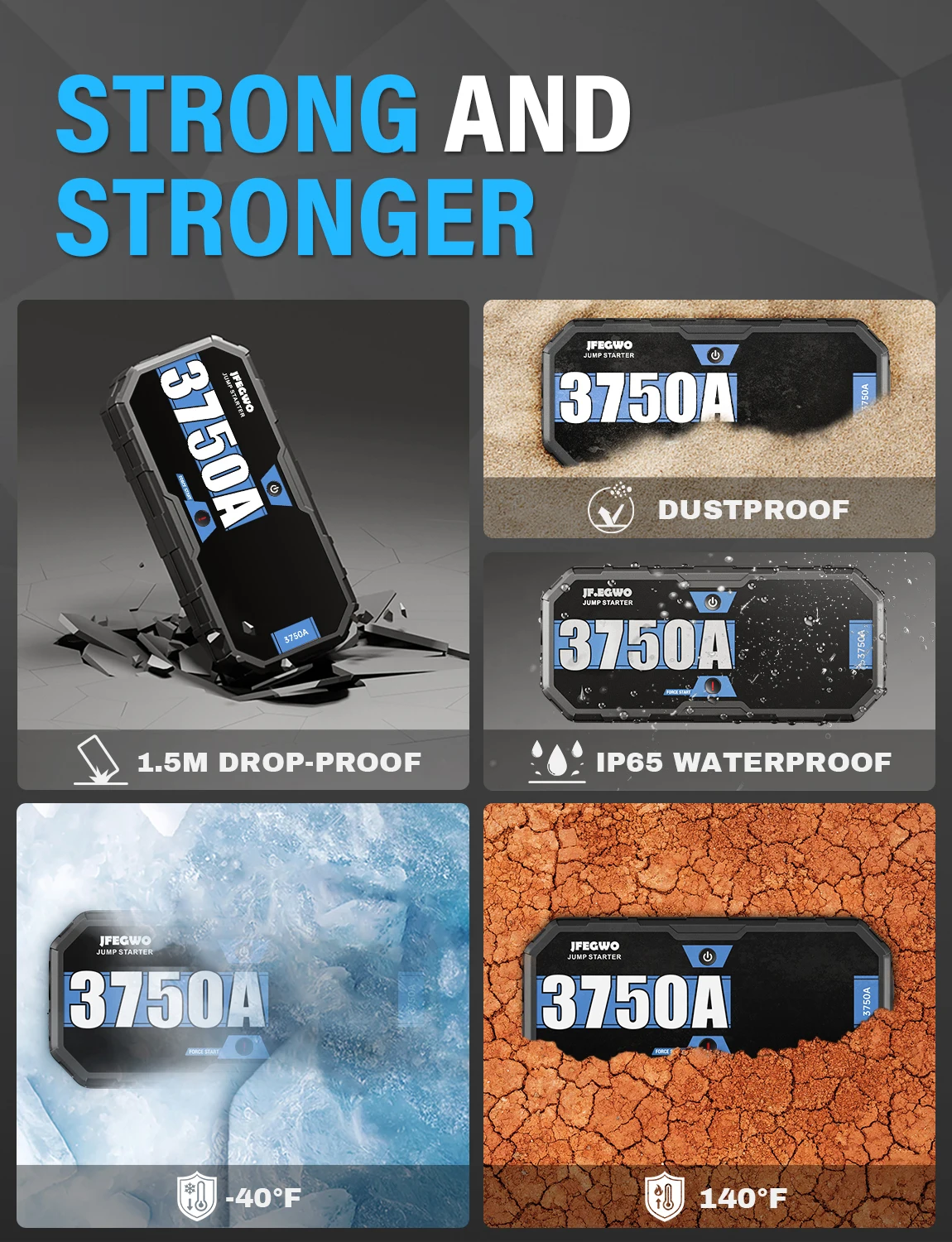 Portable Car Jump Starter Power Bank 3750A 22000mAh Battery Booster Super Capacitor Jumper Starter For Car Starter