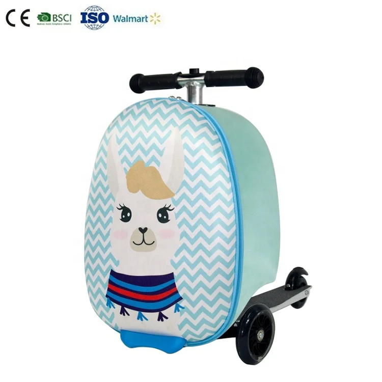 3D maleta de viaje kids suitcase and children airport  luggage mochilas scooter