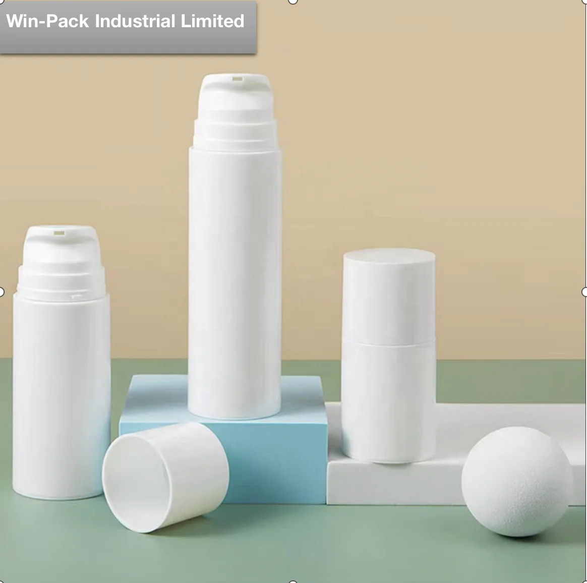 Best selling 50ml 100ml 150ml airless pump bottle recycled screw pp airless pump bottle wholesale