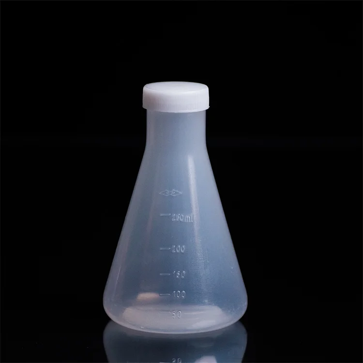 Пластиковая колба Erlenmeyer с узким горлышком 50 мл 100 250 500 1000 крышкой