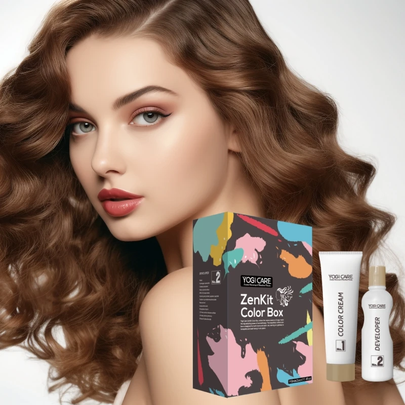 YOGI OEM 1:1 cover white hair developer nourishing hair coloring glossy hair dye cream