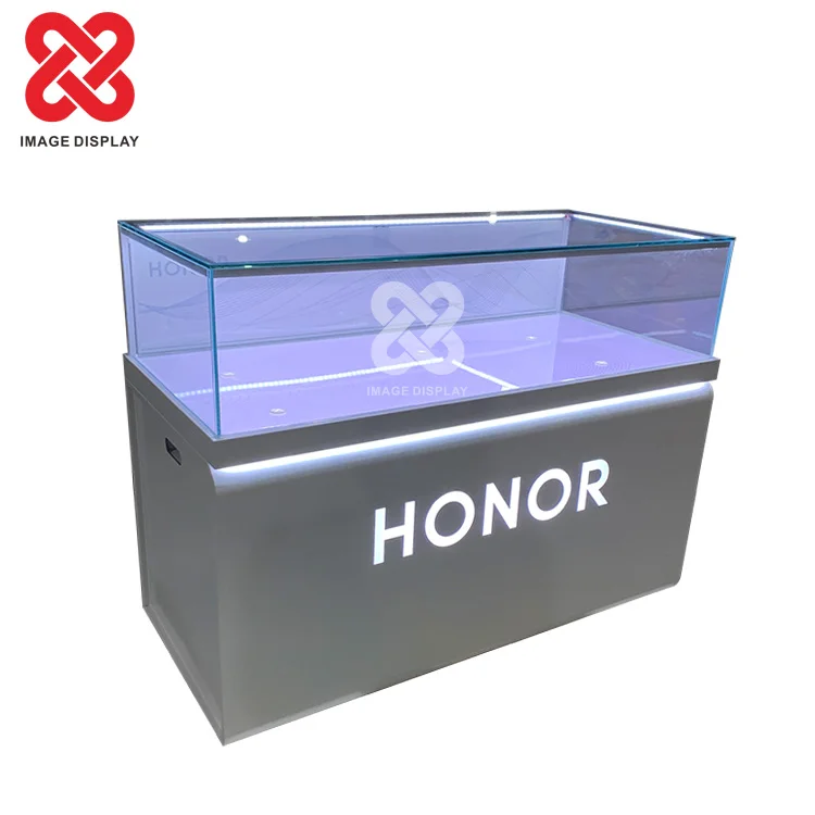 Kiosk Shop Honor Smart Mobile Phones Display Glass Cabinets Cellphone Sale Counter Handset Vitrine Comptoir Showcase