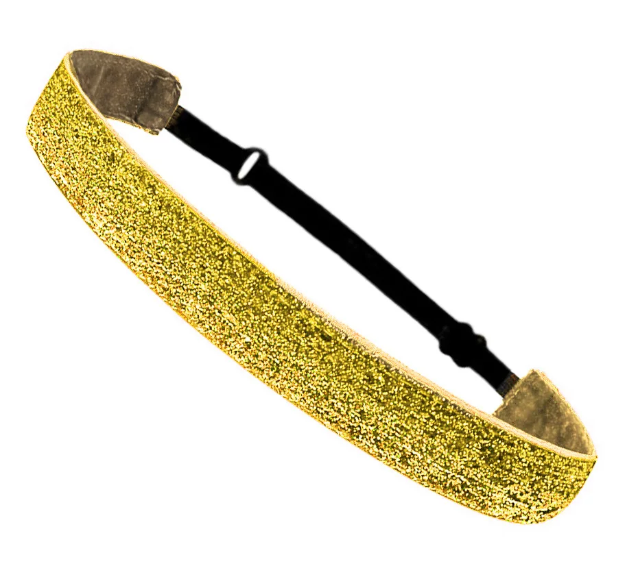 Cute Non-Slip Glitter Sports Headband Velvet Ribbon Hair Bands Fitness Exercise For Kids Girl Women Elastic Hair Accessory