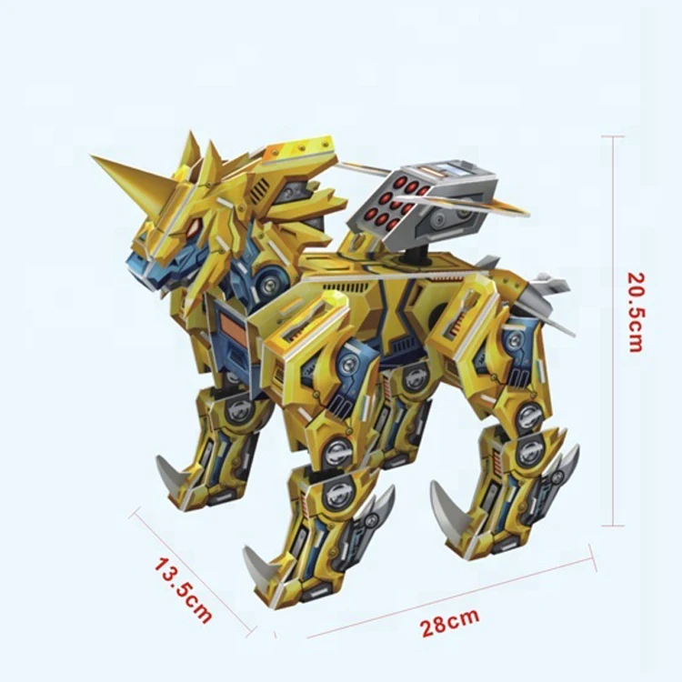 Educational Rhino Warrior Fighting Robot Toy 3D Jigsaw Puzzle Machine