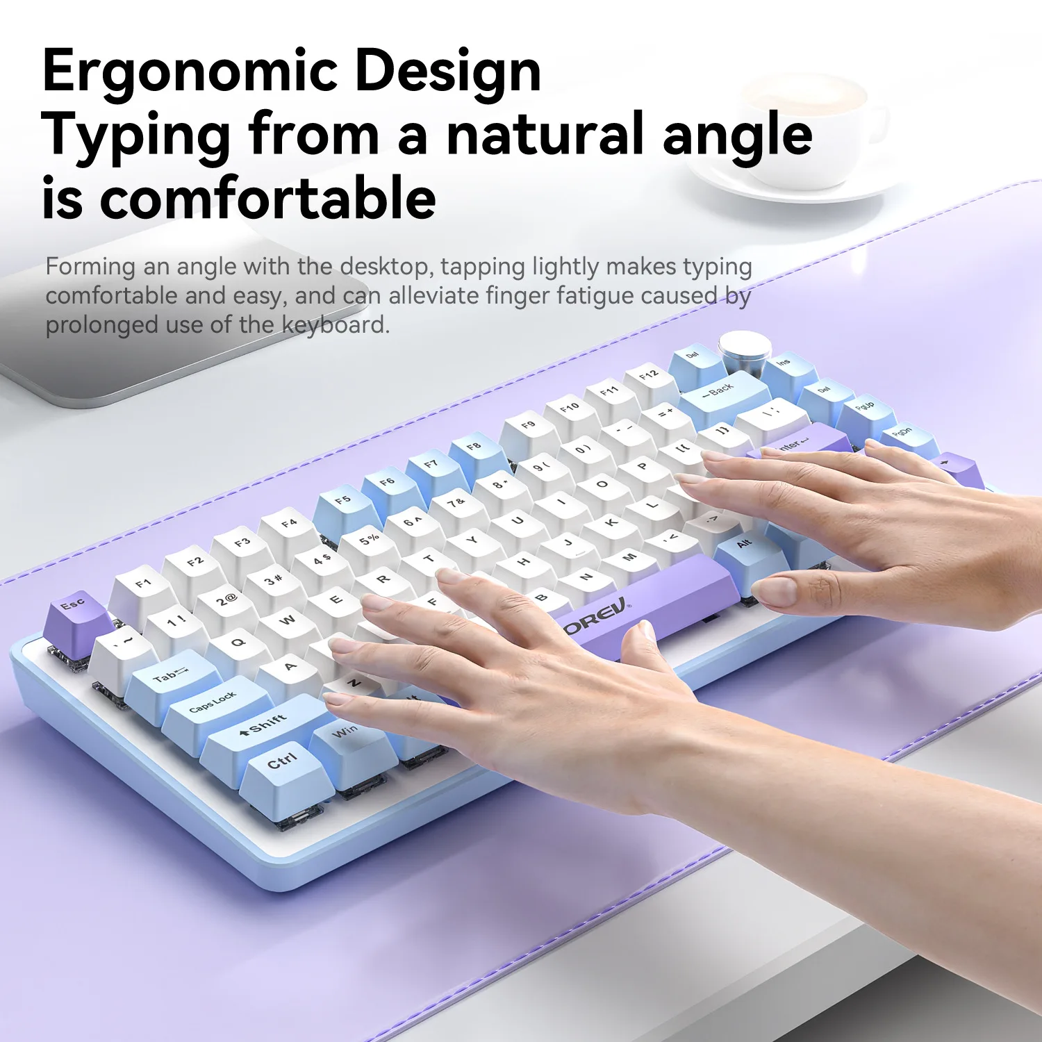 K82 wired gaming e-sports co-branded model Gasket three-mode mechanical keyboard high-value RGB knob mechanical keyboard