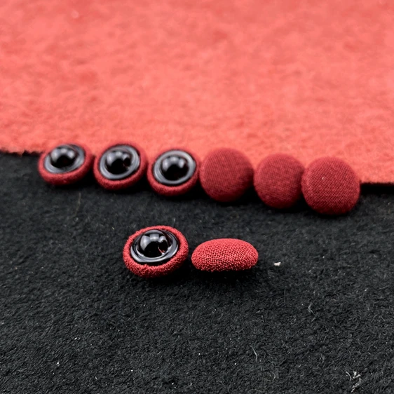 Fashion Decorative Custom Fabric Covered Button Metal Shank Button Fabric Cover Round Button For Clothing