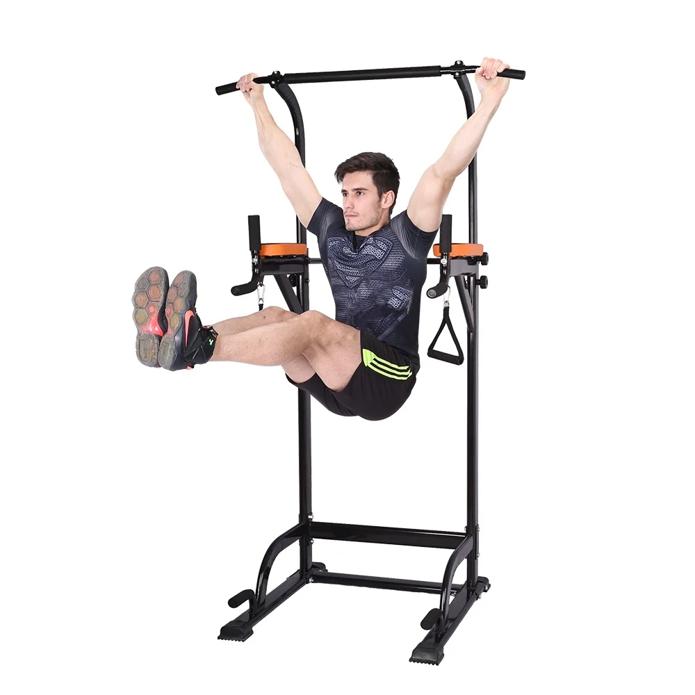 Indoor Chin Up Bar Stand Fitness Equipment Dip Station For Whole Body Training Free Weights Set