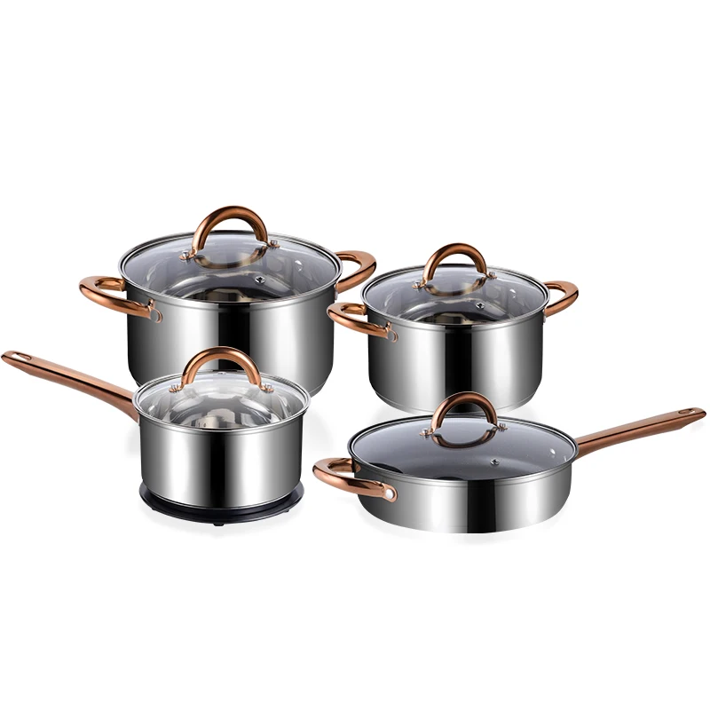 
widely used kitchenware set stainless steel cookware Cooking Pot Set Stainless Steel Cookware 