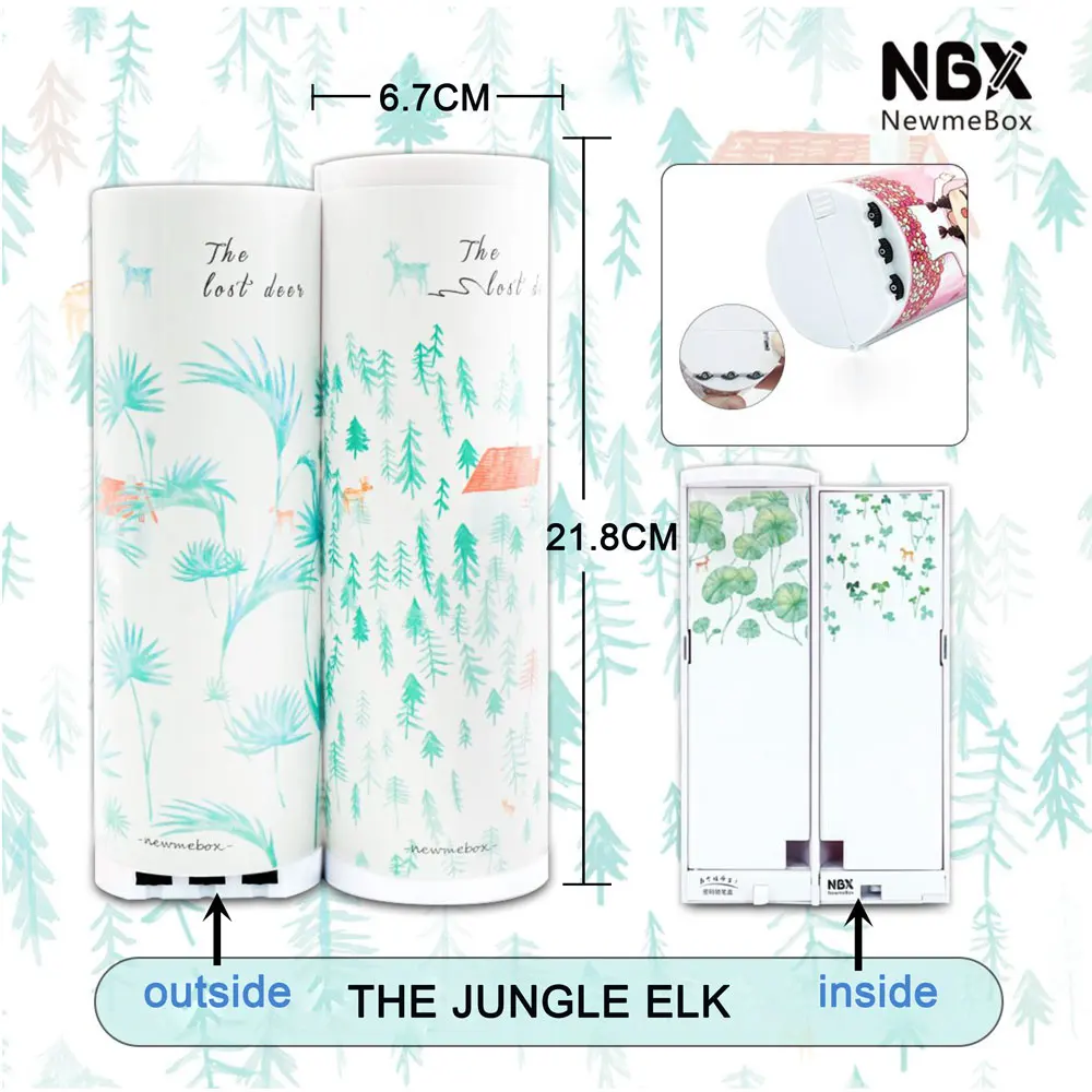 
Newmebox mechanical code lock magnetic pencil box can reset password multipurpose blue plastic school pencil box 