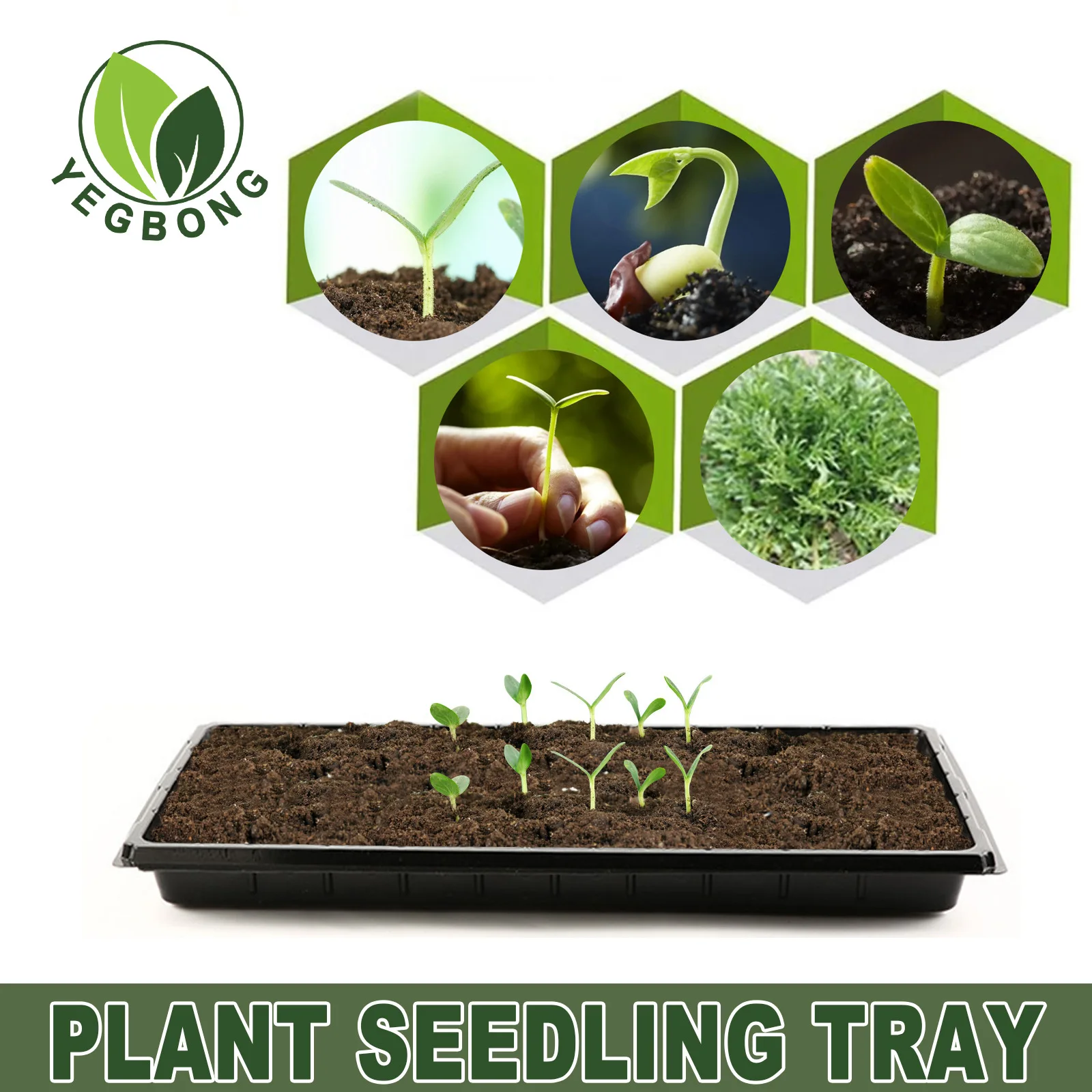 YEGBONG OEM ODM Plastic Nursery Pot Seed Grow Planter Box Greenhouse Seeding Garden Seed Pot Tray Plant Seedling Tray