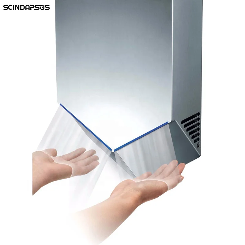 air jet hand dryer for toilet wall mounted two side wind outlet WC hands blower