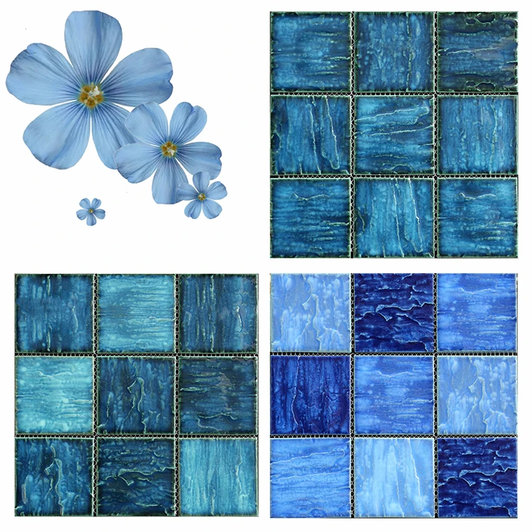 Цветная Керамическая мозаичная плитка для бассейна, глянцевая глазурованная плитка, оптом