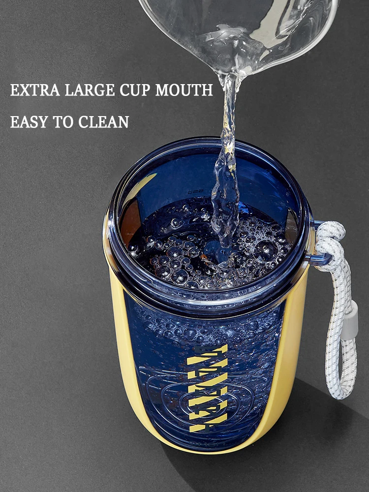 Workout Water Bottle Protein Powder Shaker Bottle Milk Shake BPA Free Plastics Fitness Protein Shaker Blender Cup