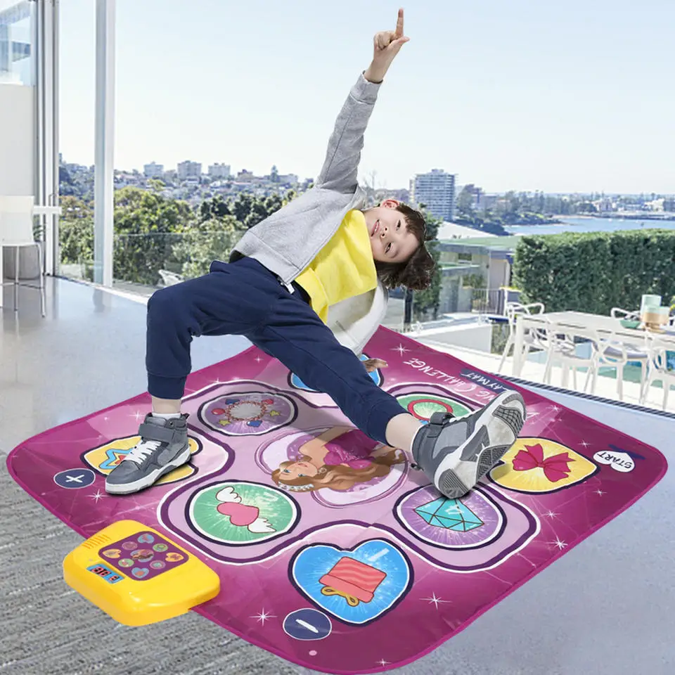 Kids Dance Game Mat with Bluetooth Electric Interactive Music Toy Baby Folding Keyboard Piano Mat Indoor Sport for Kids