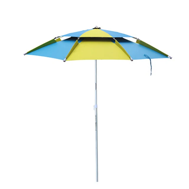 Wholesaler  1.8M 2.2M Rotatable Rainproof Vinyl Sunshade Large Fishing Umbrella