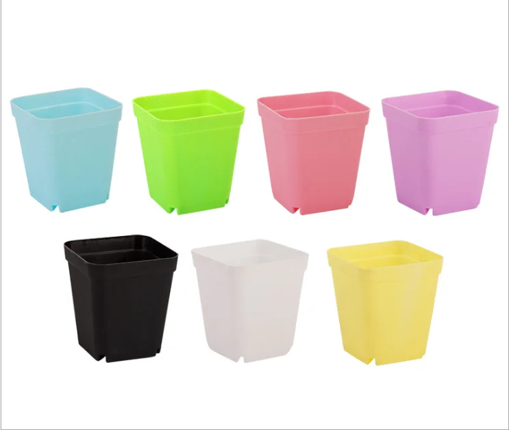 
Factory low price wholesale thick small white square fleshy plastic succulent plants potsoffice flower pot 