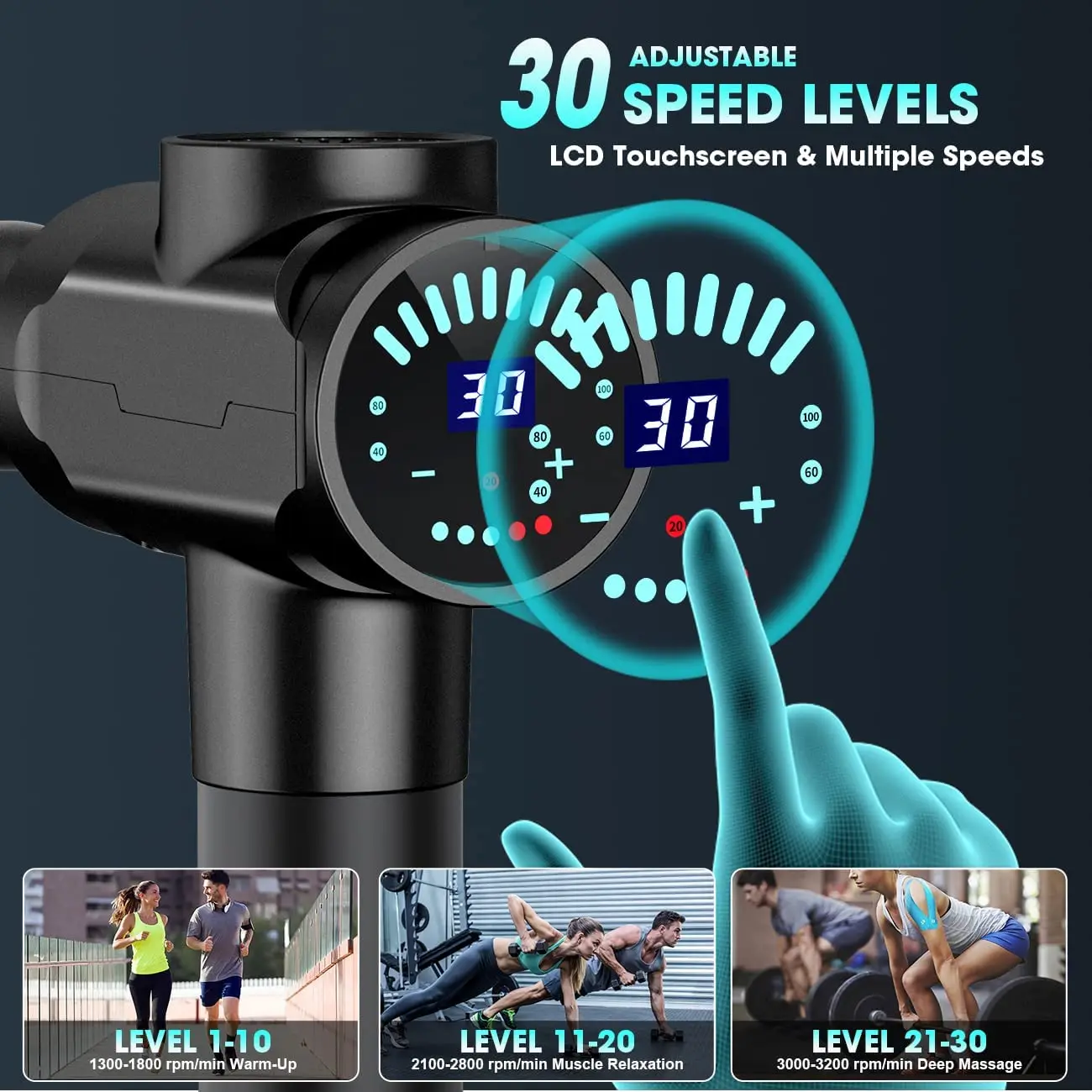 Factory Direct Hot Sale Professional Percussion Deep Tissue Sports Vibration Pain Relief Gym Sports Muscle Vibration Message Gun