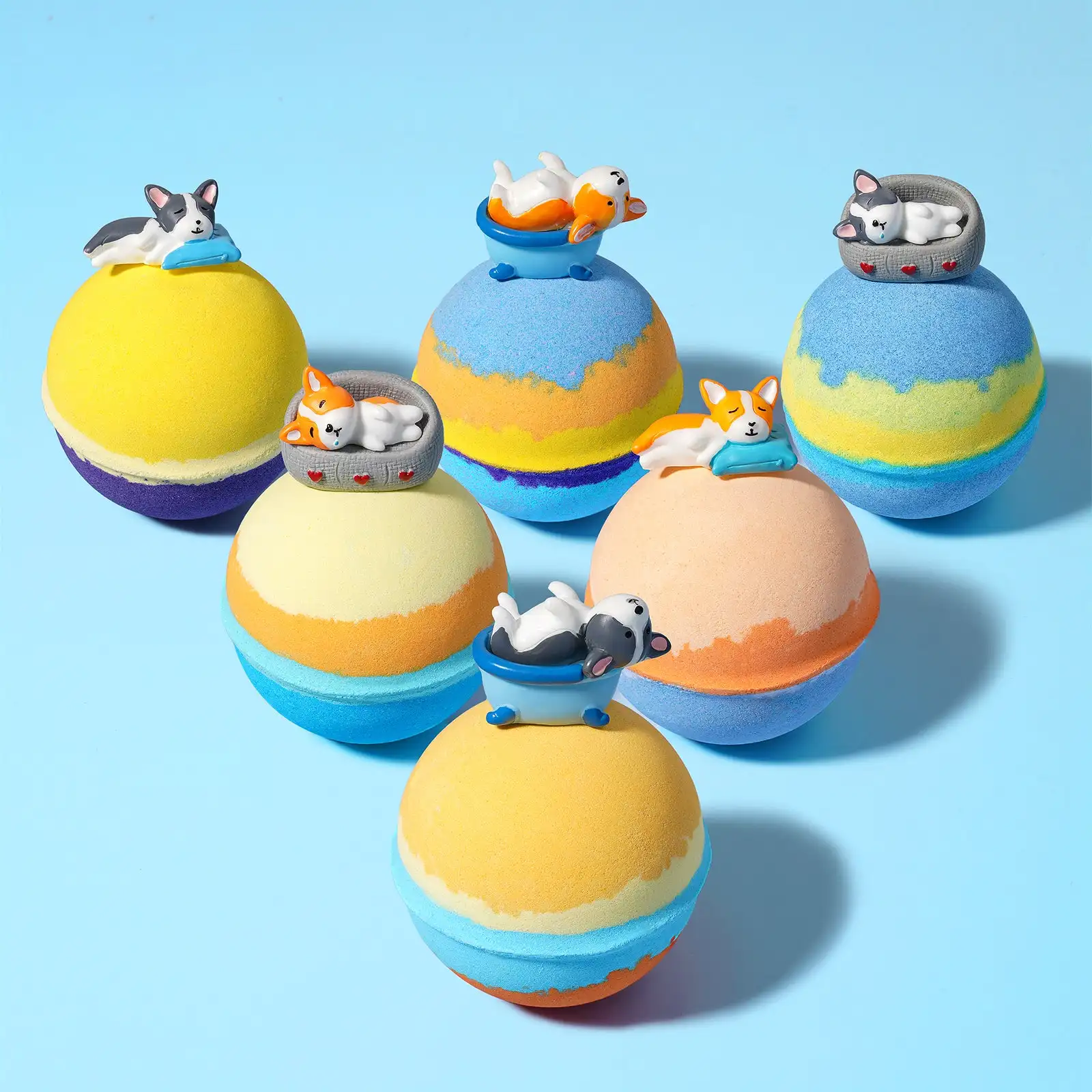 Puppy Family Bedtime Story Surprise Toys Bath Bomb Gift Set Bath Bombs Gift Set Organic Salt Bath Bombs