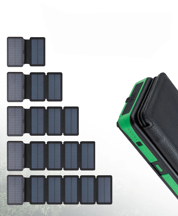 
Solar mobile power supply Extended magnetic attraction Detachable and foldable multi-piece indoors and outdoors 20000MAH chargin 