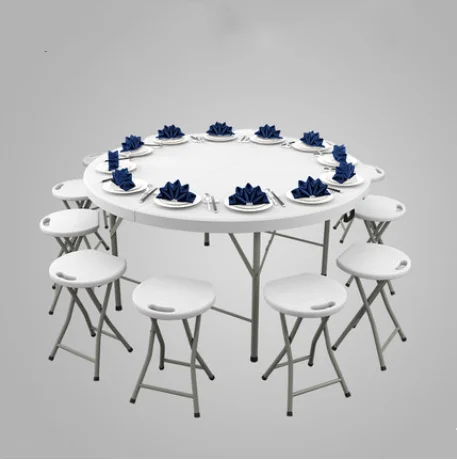 Круглый складной стол и стулья для свадьбы