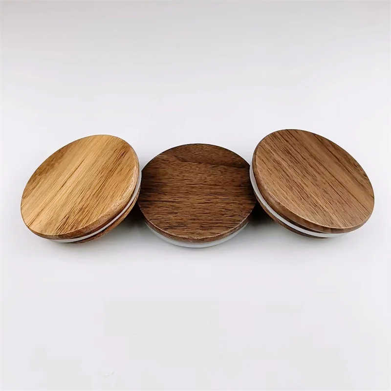 Round Wooden Lids Accepts Custom Wood Bamboo Cover