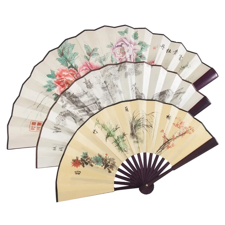 Bamboo Hand Fans Chinese Custom Personalized Folding Customized Designs (1600103814336)