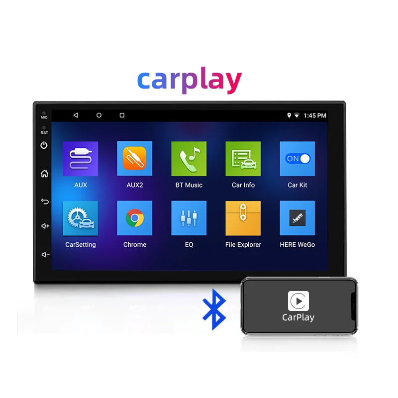 Хит продаж 1024*600 HD сенсорный экран 7 дюймов Универсальный Android 8,1 Автомагнитола с GPS