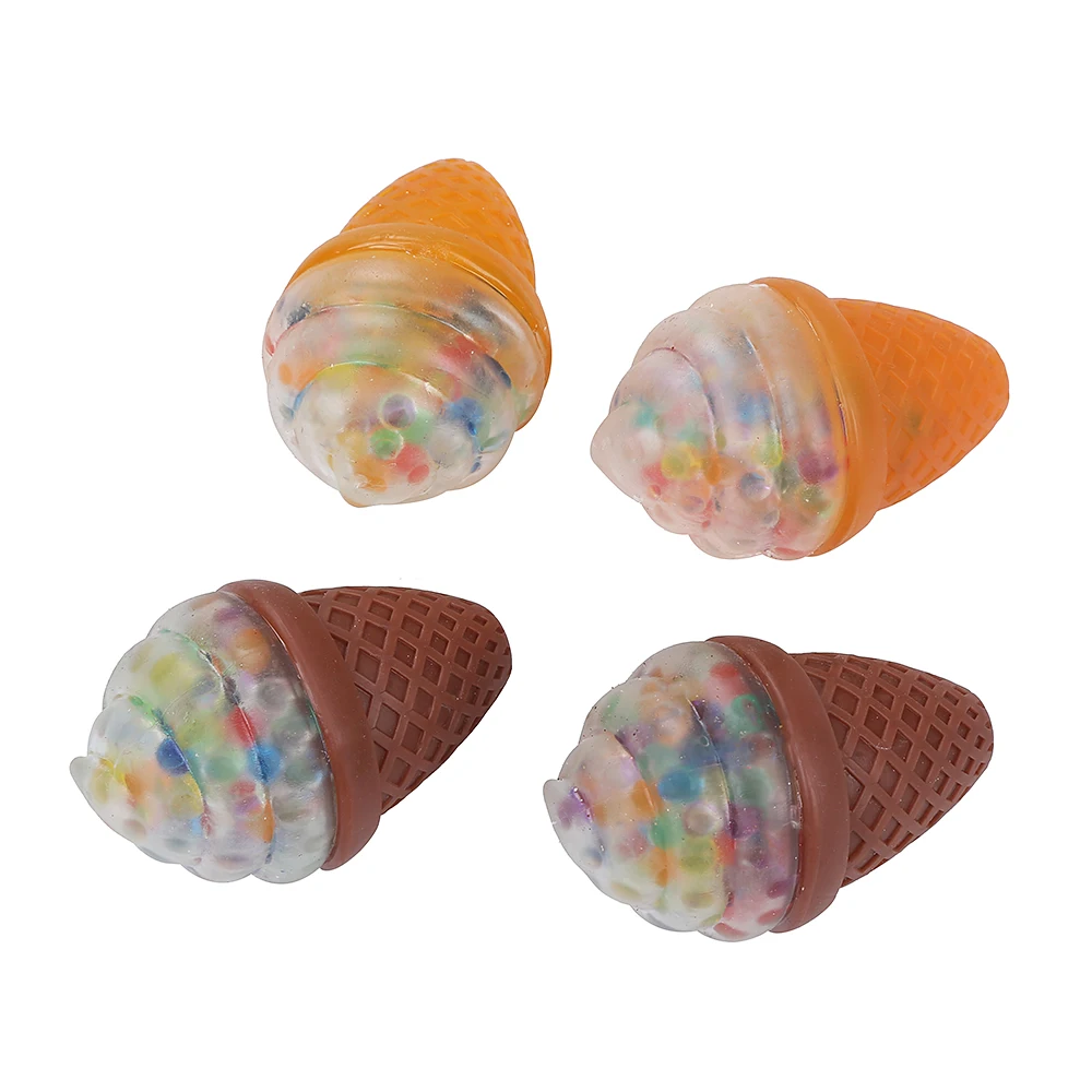 XTQ Ice-cream Beads Ball Popular Toys Stress Relief Toys Squishy Ice Cream With Beads Toys
