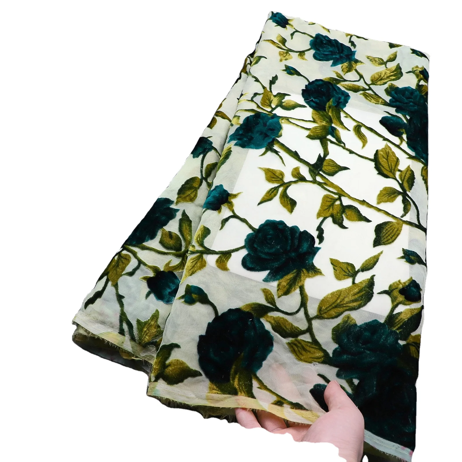 Supoo africa Wholesale flower Pattern Silk Velvet Fabric Korean Velvet Fabric for Sale