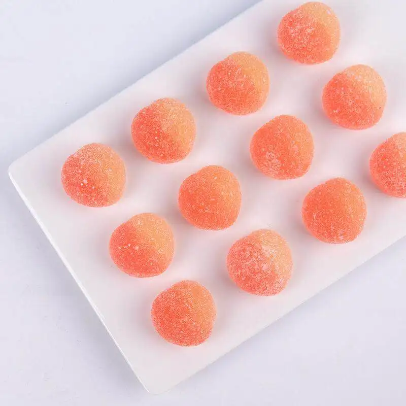 
sweet and sour white peach flavour gummy soft candy leisure food 