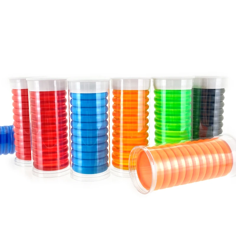  Plastic disc rings in solid color and transparent 11 pcs for binding daily planner