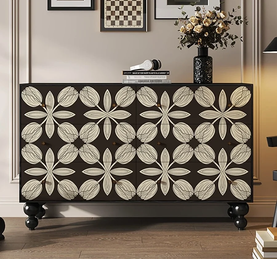 Smart Livingroom Cabinet Closet Cabinet Sliding Door Printing Wood Cupboard Cabinet With Storage