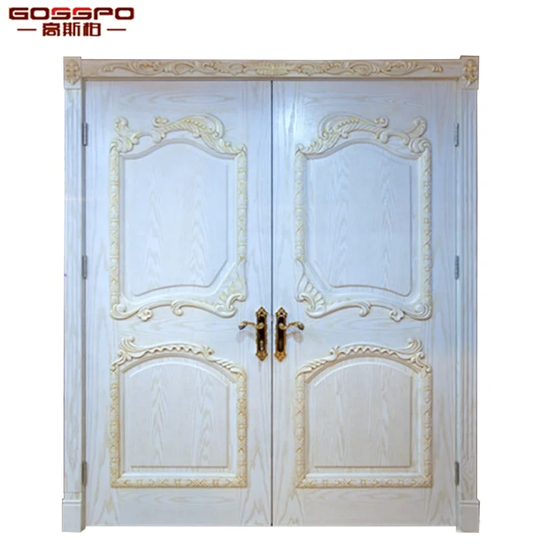 XS1-052 Home white oak solid main arch top entry doors