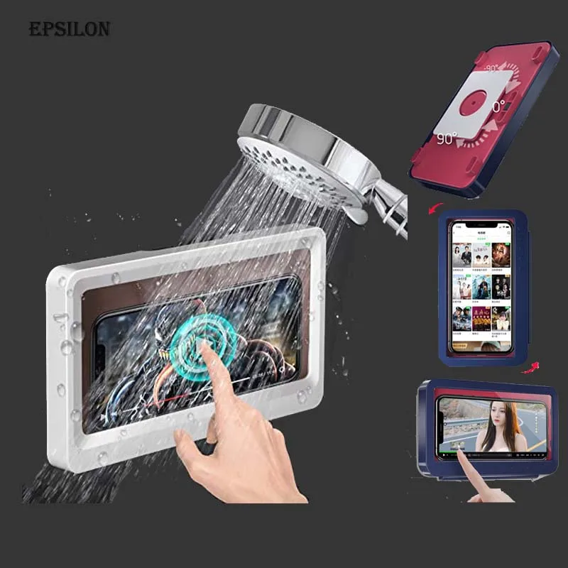  Epsilon вращающийся оптовая продажа водонепроницаемый держатель для душа ванной комнаты клей настенное крепление анти-туман мобильного
