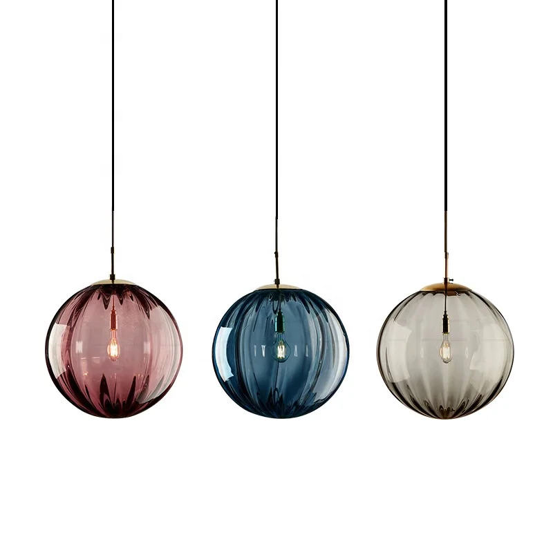 Nordic Creative Dining Room Glass Pendant Lights Modern Simple Bedroom Study Bar Personality Designer Chandelier