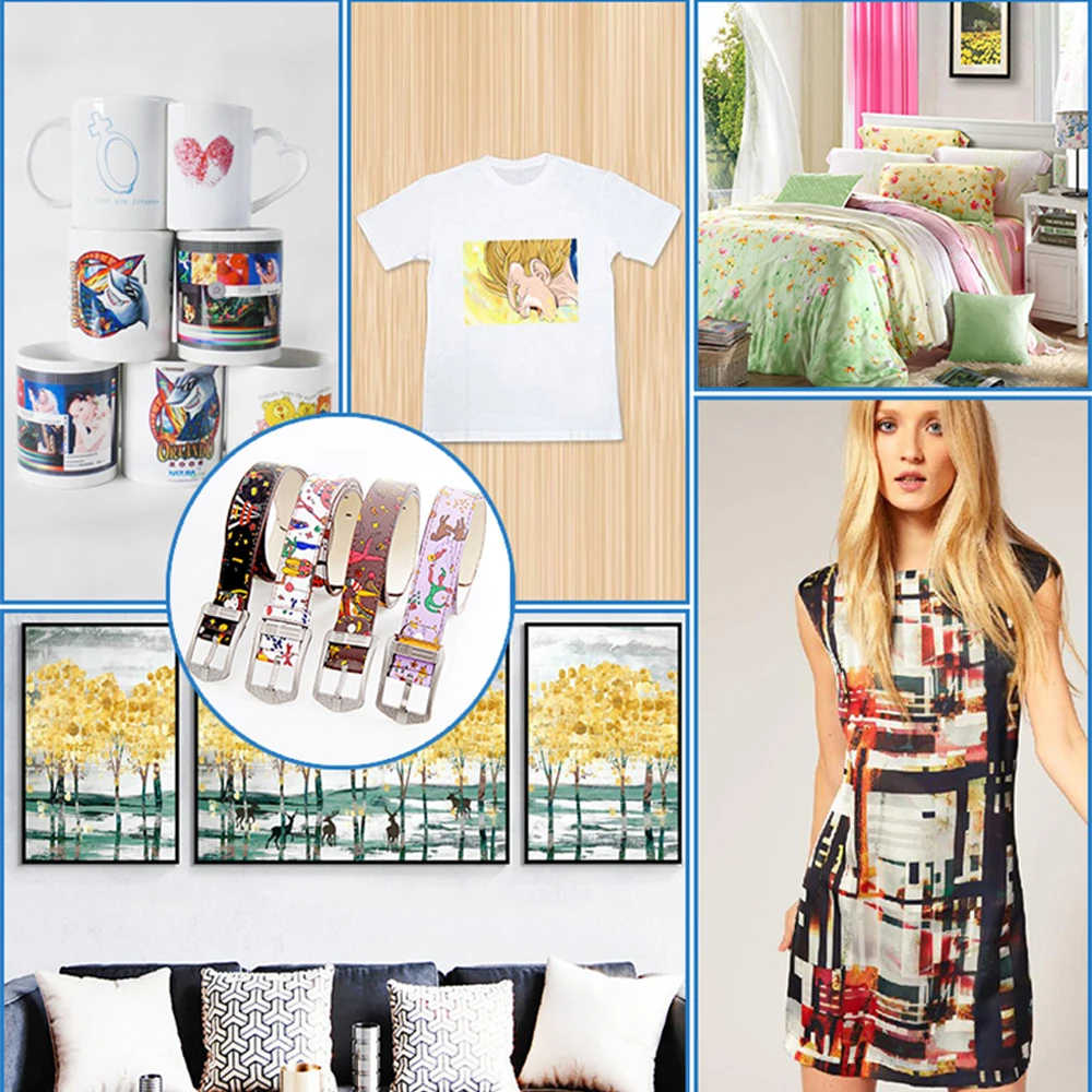 Custom DTF Heat Transfer Film Dye Sublimation Transfer Paper Rolls for Light Fabric T shirt Mugs 50g 70g  90g 100g