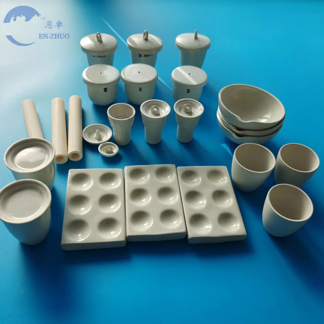 EZ-High Purity Wholesale Price Laboratory Alumina Ceramic Crucible Square rectangular shape refractory Ceramic Crucible