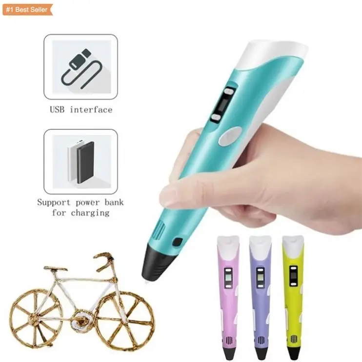 3D Printing Pen With Abs Pla Filament Creative Toy Gift  Screen Diy 3D Printer Pen Drawing For Kids Christmas Birthday 3D Pen
