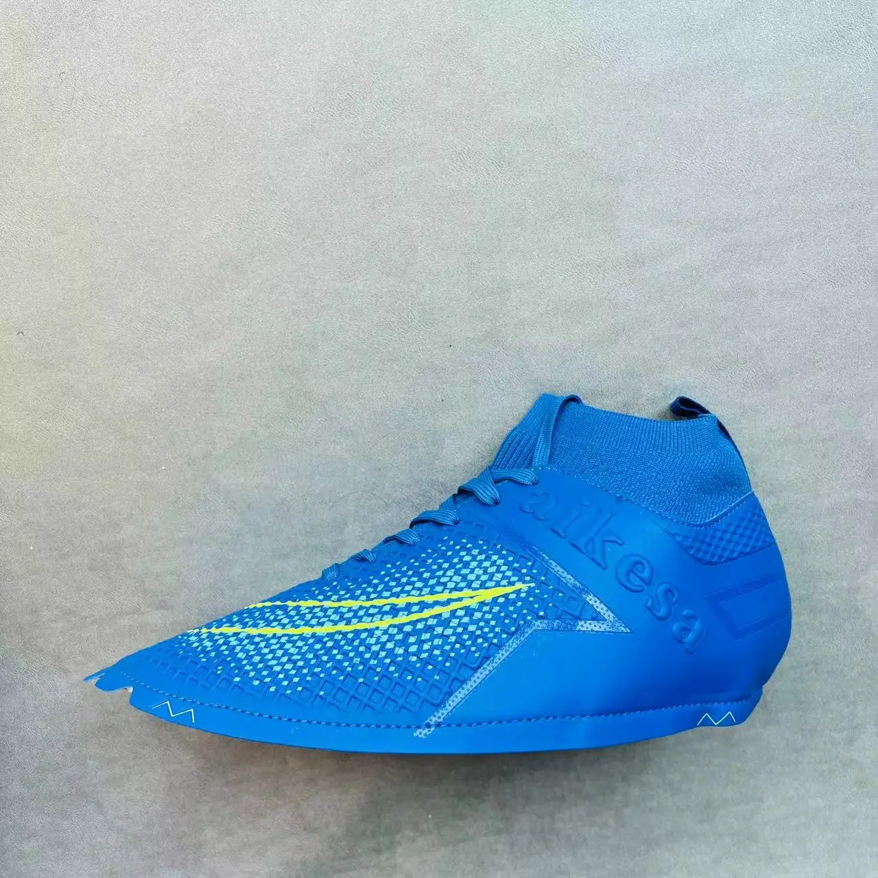 soccer shoes vamp wholesale breathable suede leather safety upper semi finished breathable mesh