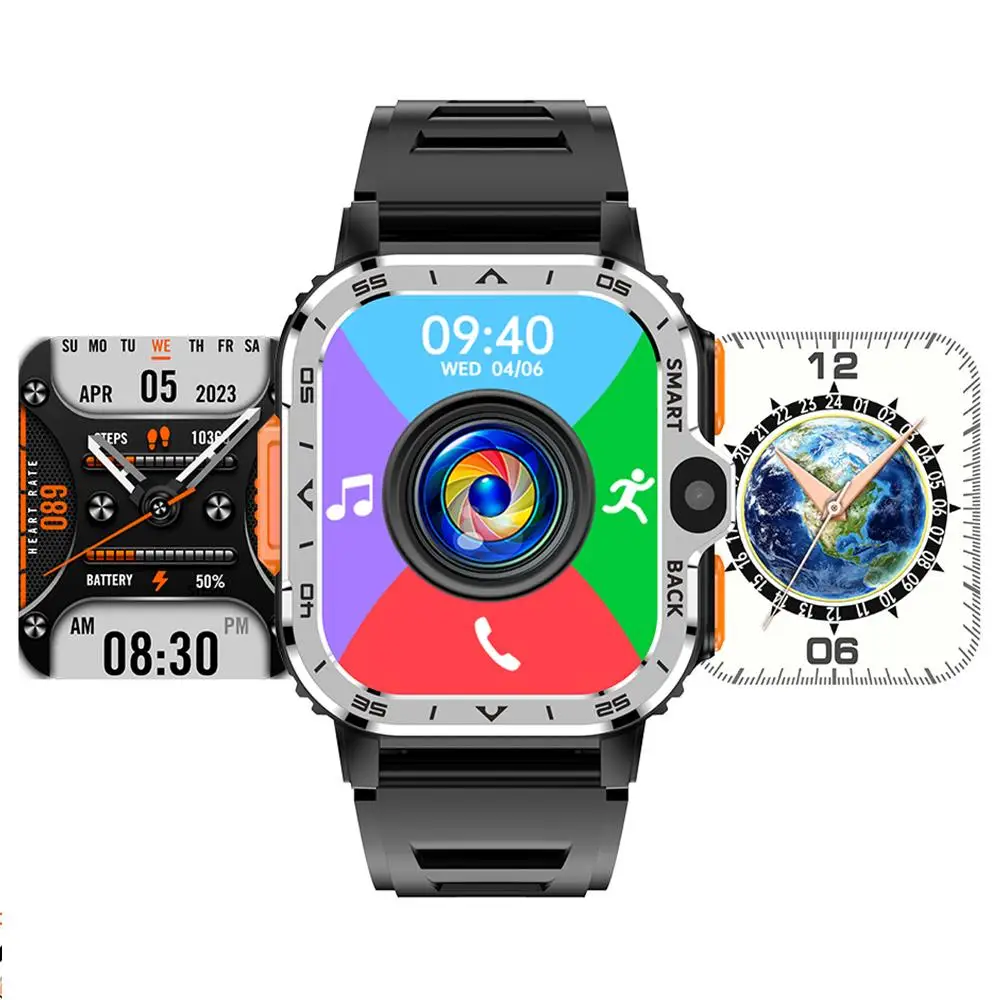 4G GPS Tracker 2023 Newest 2.02 inch Full Touch Screen Smartwatch Reloj Inteligente Wireless Charging Smart Watch for kids