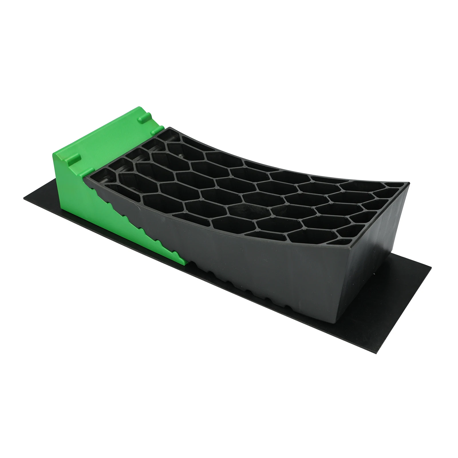 Camper Levelers 8-Pieces Kit RV Leveling Blocks Camper Wheel Chocks,Including Two Curved LevelersTwo Chocks, Two Rubber Grip Mat