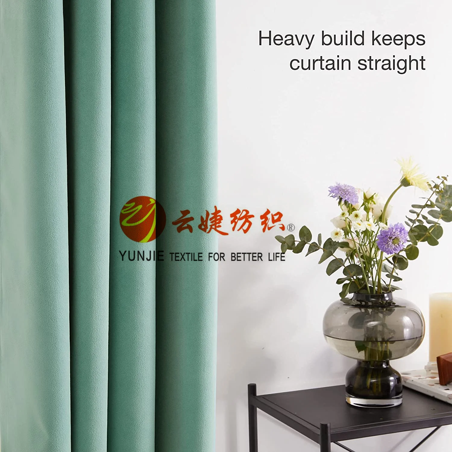 Heavy Weight 100% Polyester Microfiber Soft Velvet Curtain Fabric