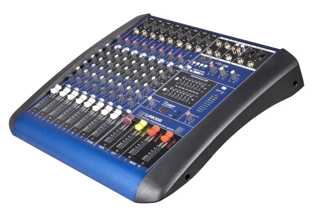 2015 Новый большой дисплей USB эффекты микрофон mixer-GM8 звукомикшер