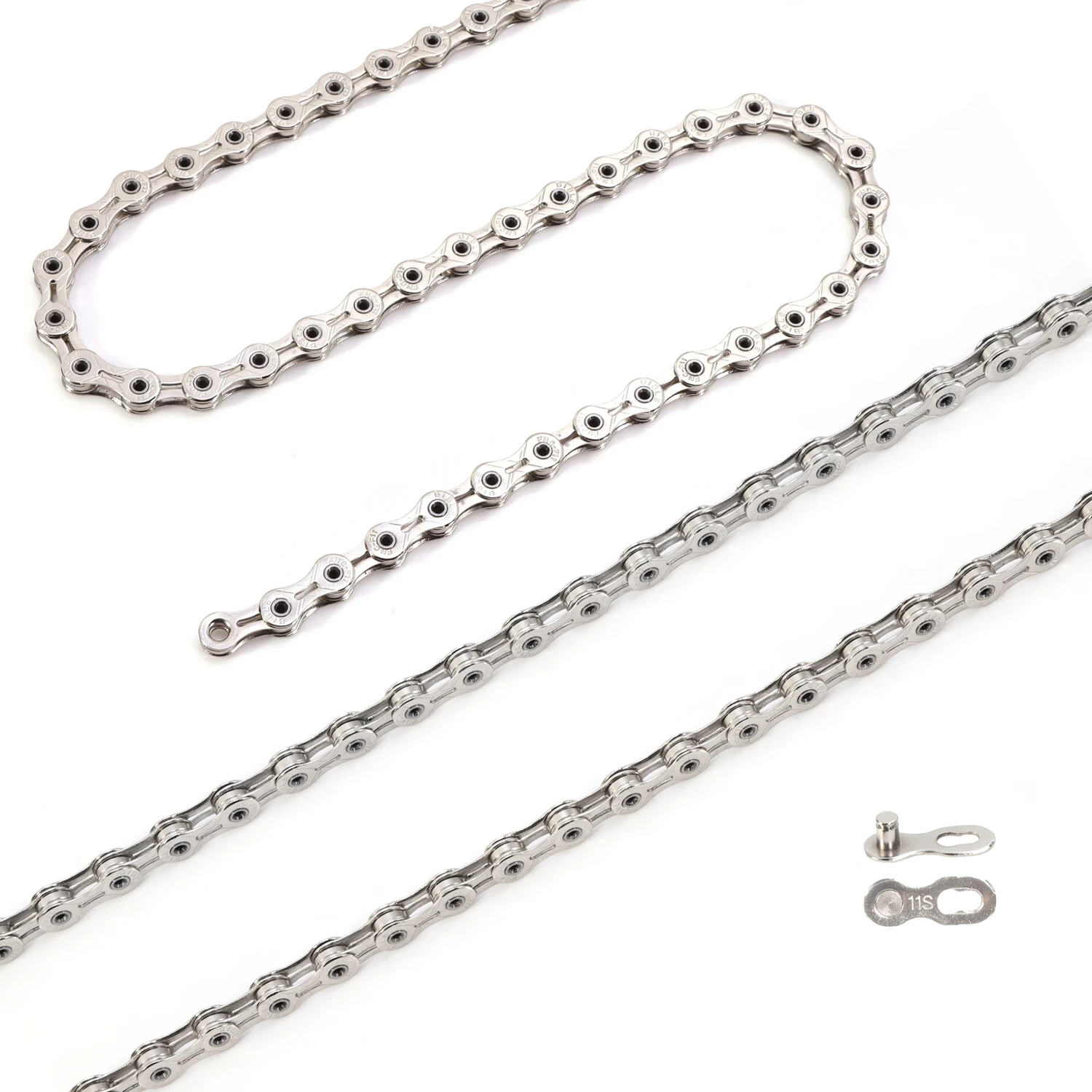 High quality  FNC 11  speed silver antirust stainless steel half hollow road mountain bike bicycle chain