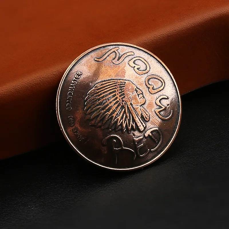 Solid brass cloth clasp redmoon cloth clasp Indian chief decorative clasp extra large
