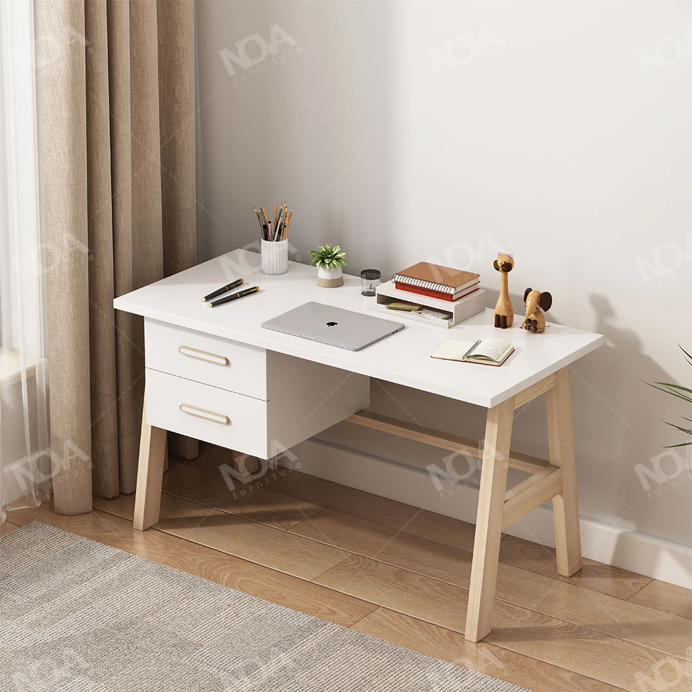 Q&N Furniture Kids Room Home And School Furniture Kids Wooden Boys And Girls Study Corner Desk With Storage Drawers
