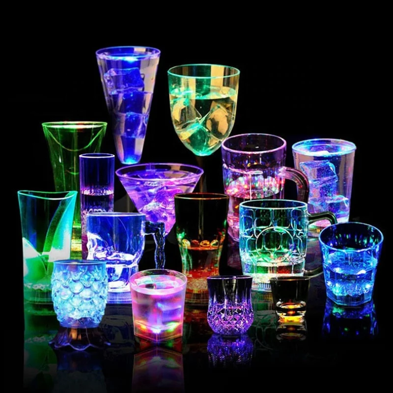Novelty Toy Party Supplies  Flashing Glow Halloween Plastic  Luminous Bar Accessories Beer Mug LED Cup