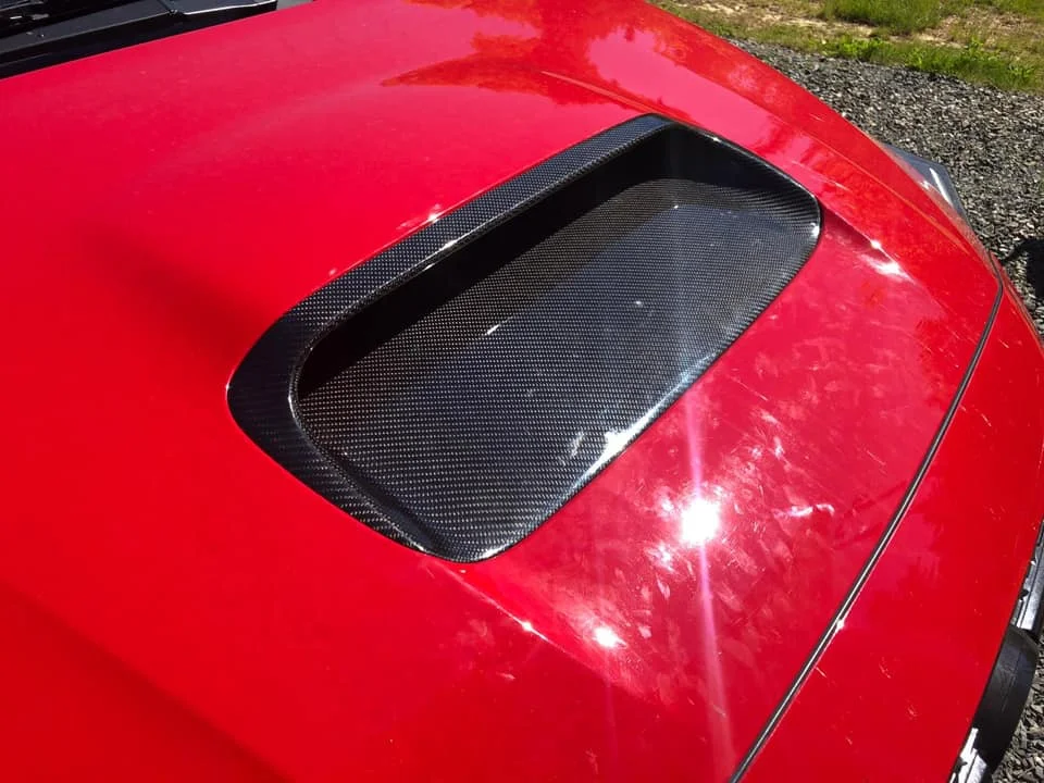 For Subaru Impreza VAB VAF STI Carbon Fiber OEM Style Hood Vent Fibre Air Duct