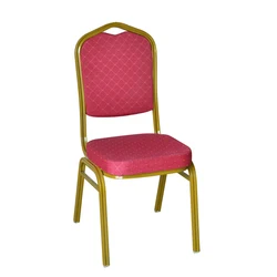 Africa Cheap Durable Red Wholesale  Stackable Metal Hotel Banquet Hotel Wedding Chairs
